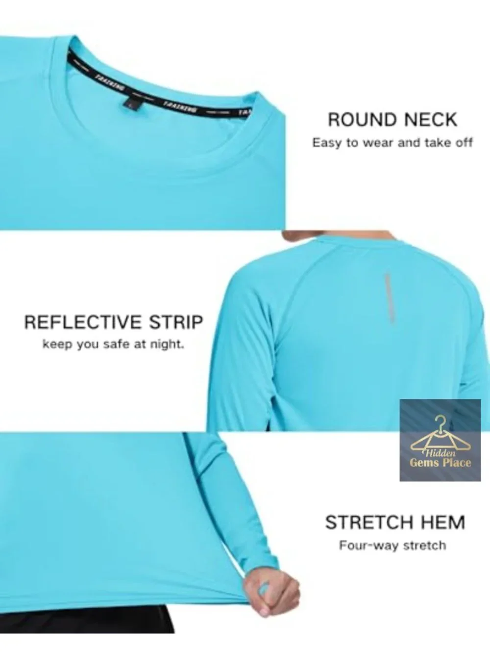 Men's UPF 50+ Long Sleeve Rash Guard Sun Protection Shirts 3 Pack